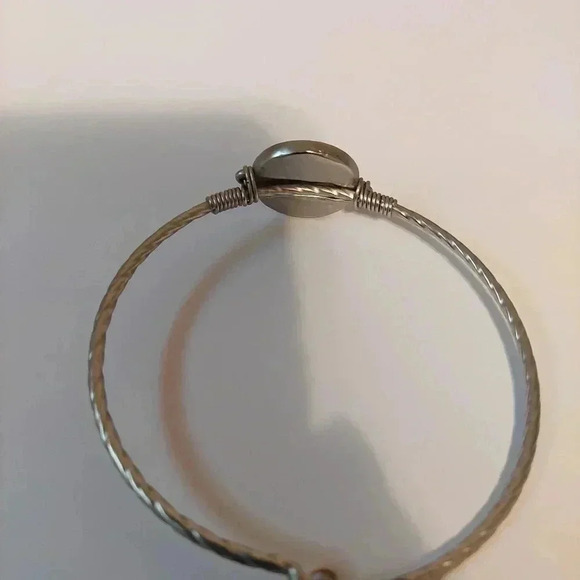 Bracelet / Bangle - J Initial - Silver Tone - Picture 3 of 5